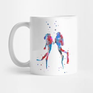 Scuba divers, scuba couple Mug